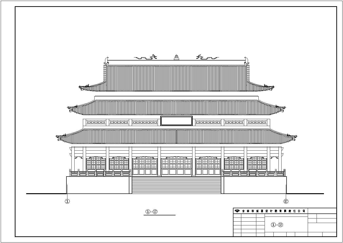 某大型庙宇大雄宝殿建筑设计施工详图