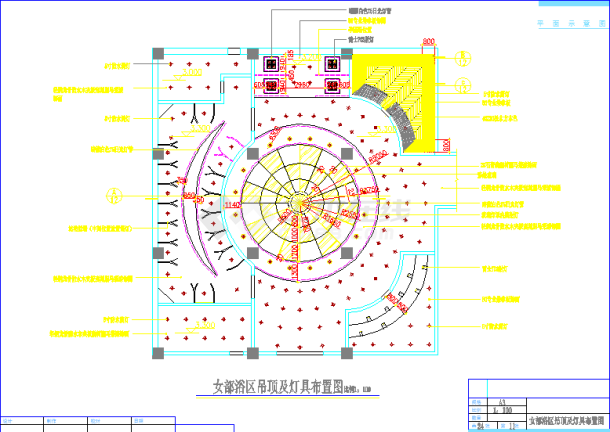 某商业街休闲酒店装修设计施工图纸-图二