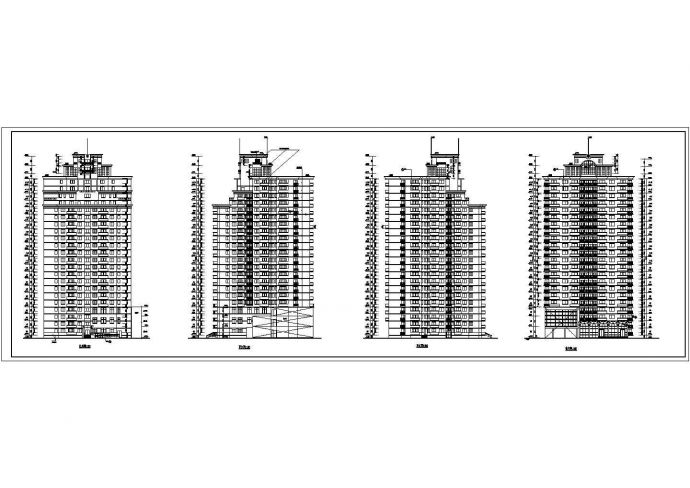 某地区高层商住楼建筑图纸（共6张）_图1