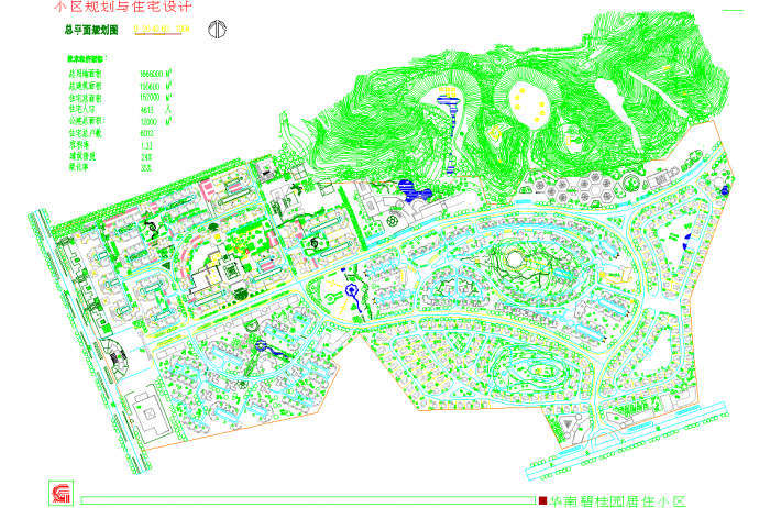 某地区碧桂园小区规划与户型平面图_图1