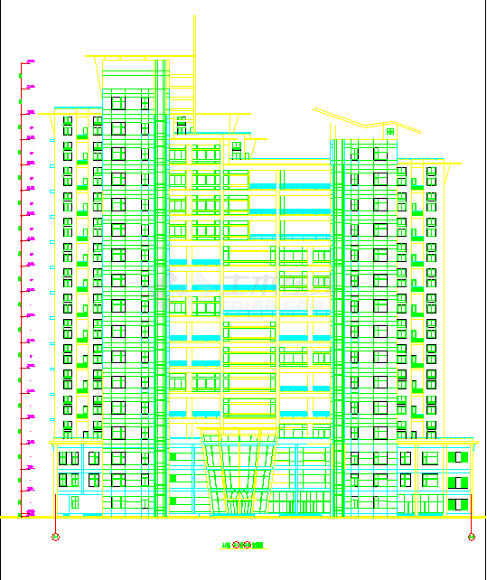 南方某地高层商住楼建筑图（全套）-图二