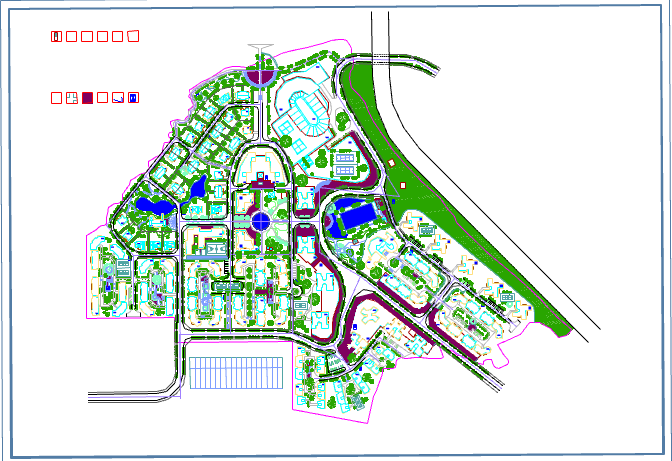 某地小区详细建筑设计施工规划平面图_图1