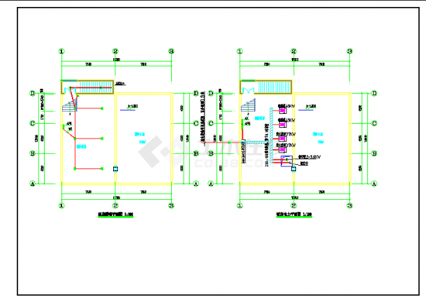 消防泵房电气系统原理图（含平面图）-图二