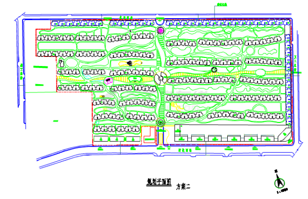 某地大型园区详细建筑规划总平面图-图一