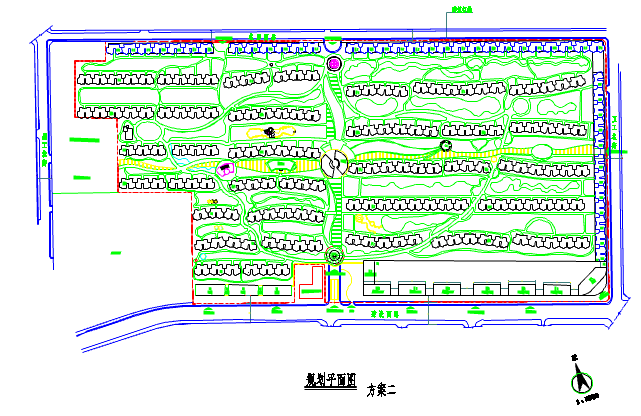 某地大型园区详细建筑规划总平面图_图1