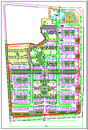 某地大型住宅小区建筑规划总平面图