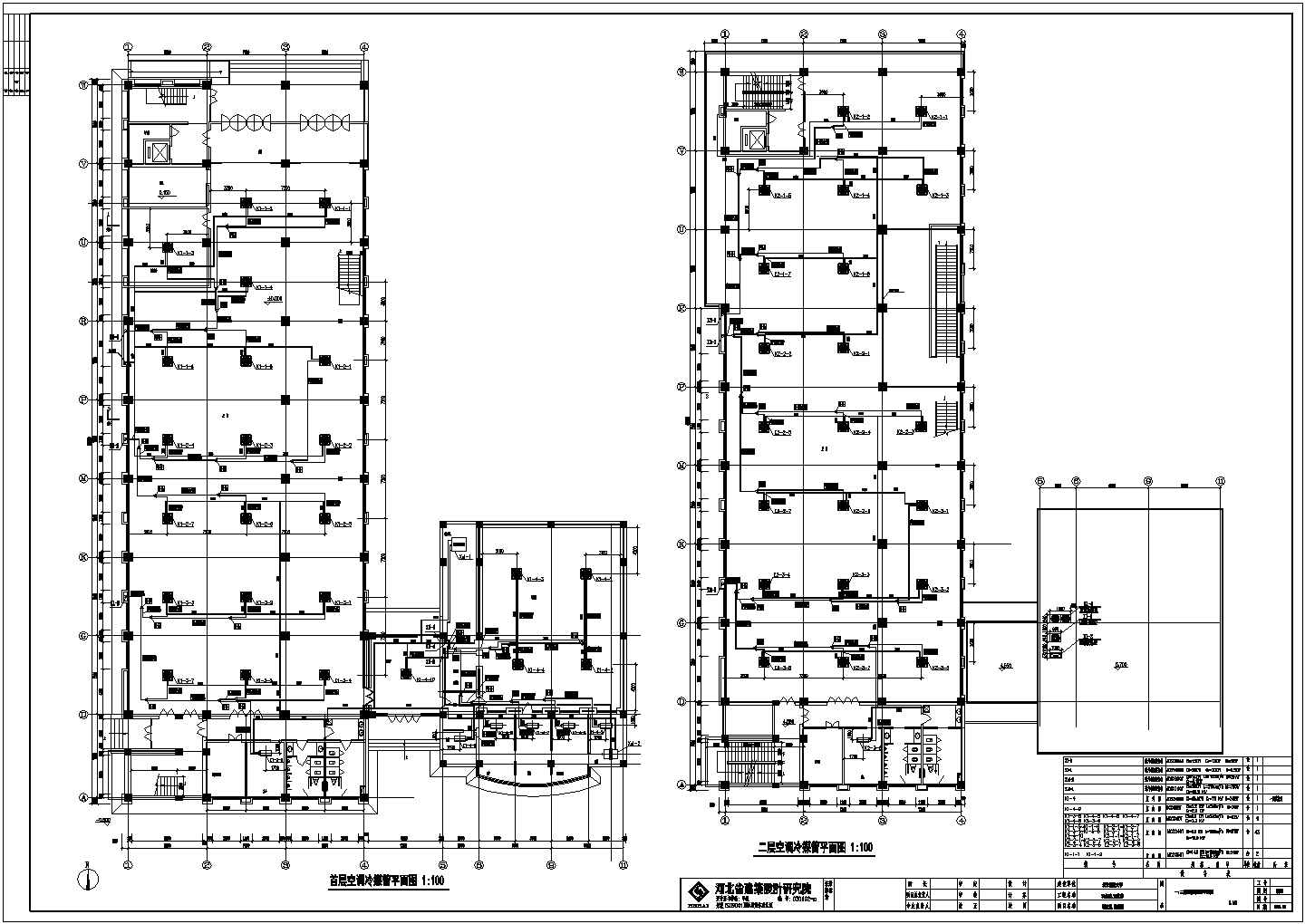 某科技大学科技馆多联机系统设计cad施工图