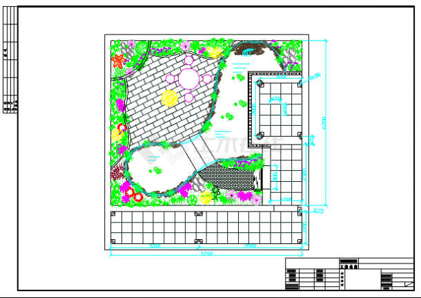 某地大型私家花园绿化配置设计施工图-图一
