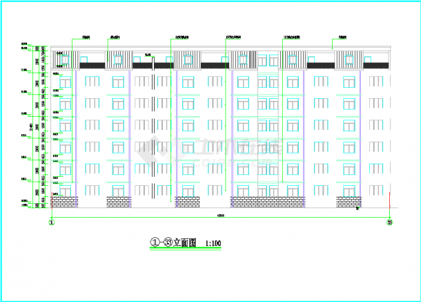 某地区某六层住宅楼设计方案图纸（共10张）-图一