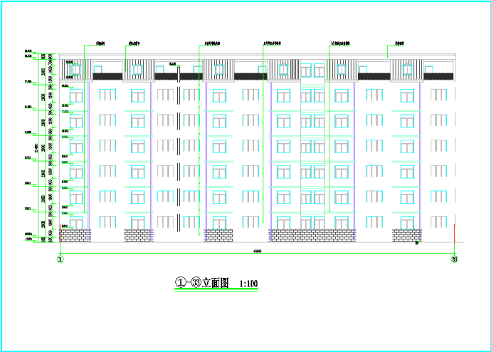 某地区某六层住宅楼设计方案图纸（共10张）_图1