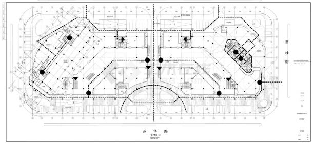 高层商业办公建施平面CAD图-图二