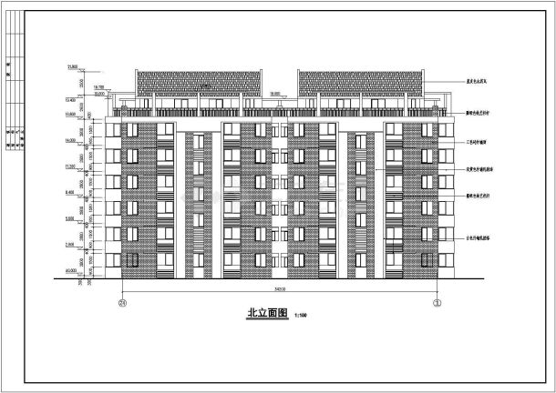永丰花园住宅楼建筑施工图（共12张）-图二