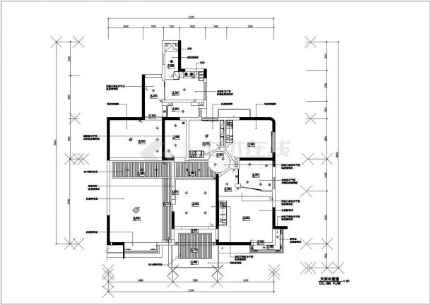某地区经典住宅建筑设计cad施工图纸-图二