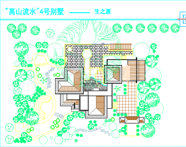 某地区某别墅建筑设计方案图纸（共4张）-图一