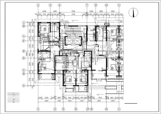 某市高层民用住宅楼电气设计施工图纸-图二