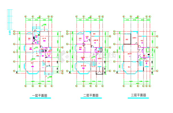 低层连排住宅建筑施工图（共7张）-图一