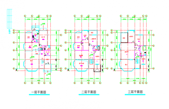 低层连排住宅建筑施工图（共7张）_图1