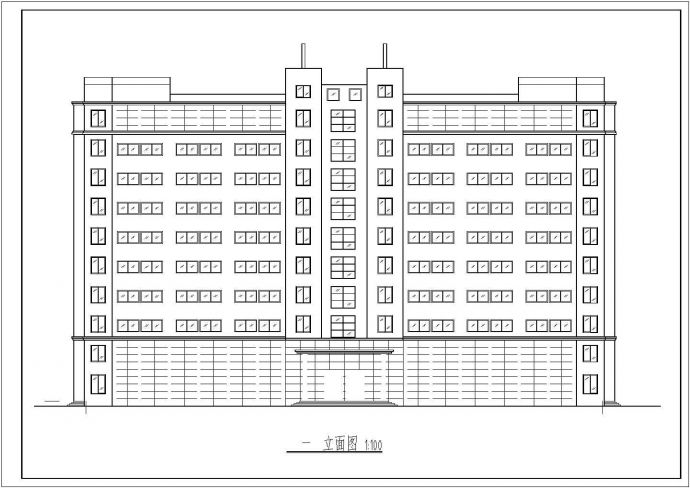 某地小型高层办公楼建筑设计施工图_图1