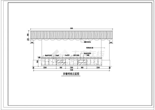 某城市商业街一层平面装修设计图纸-图一