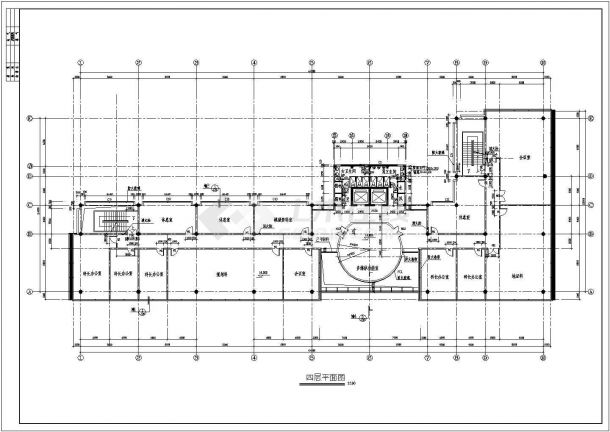 某地规划国土局办公楼建筑设计平面图-图一