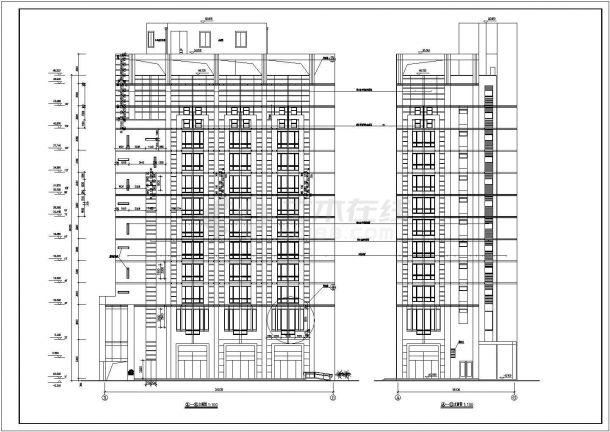 某高层办公楼建筑施工图（共14张）-图一