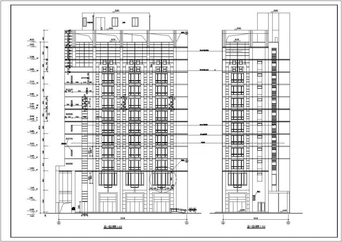 某高层办公楼建筑施工图（共14张）_图1