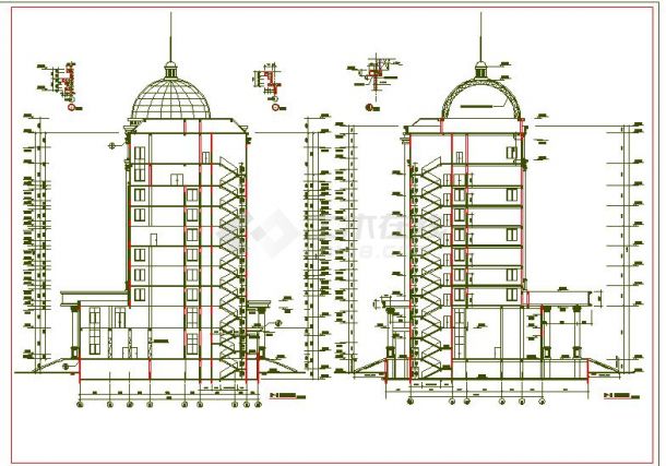 某地全套行政办公楼建筑设计施工图-图一