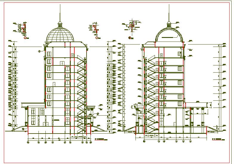 某地全套行政办公楼建筑设计施工图