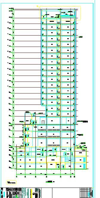 某二十一层综合楼建筑设计施工图纸-图一