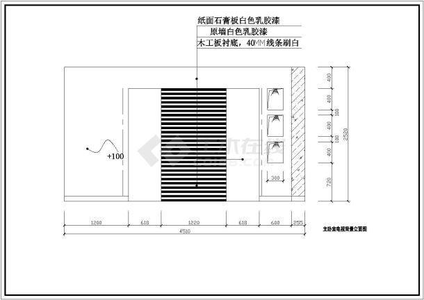 某城市小型三层别墅室内装修设计图纸-图一