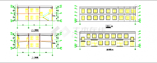 某工业区二层厂房建筑设计施工图纸-图二