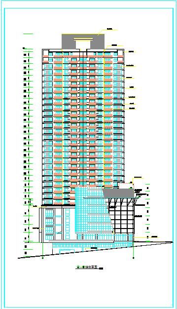 某市32层高层住宅建筑设计施工图纸-图一