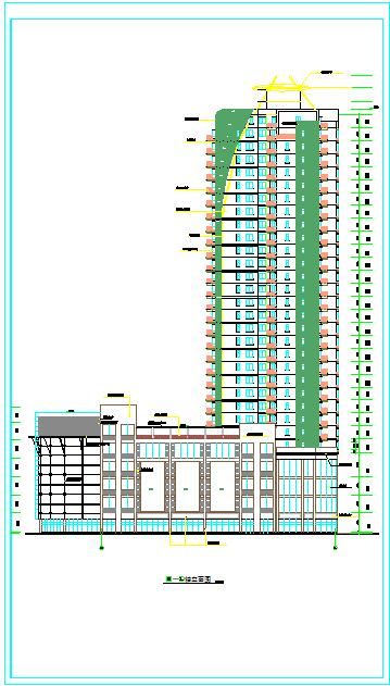 某市32层高层住宅建筑设计施工图纸-图二