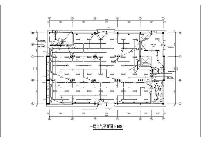 某地工厂四层车间给排水及电气施工图纸_图1