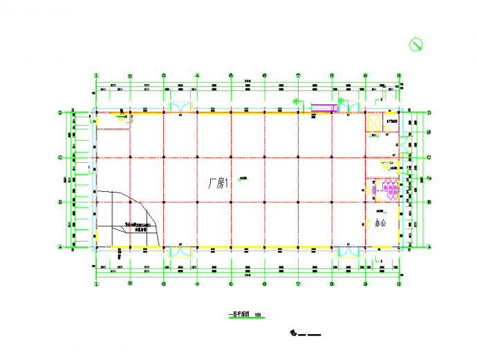 某公司混凝土厂房施工图（含设计说明）_图1