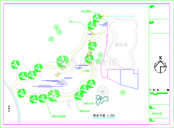 小区园林景观绿化完整设计图-图二