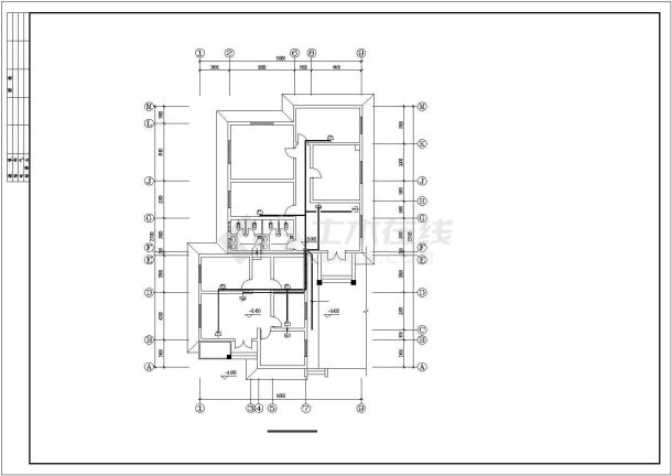 某市高档单体别墅电气设计施工图纸-图二