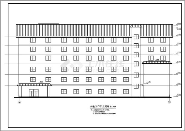 某地区资源郎东大酒店设计施工图纸-图二