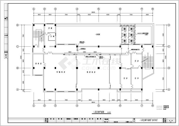 某地电信IDC机房全套空调施工设计图-图二