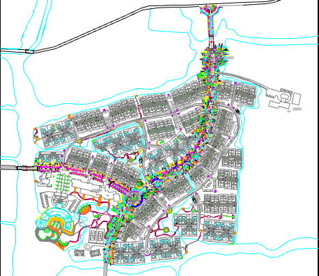 某地世界名人城别墅区环境设计道路绿化-图一