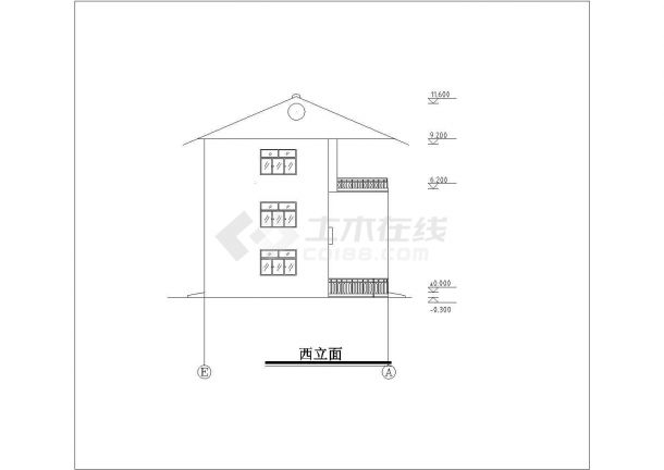 某地双拼多阳台普通农村房屋建筑户型图-图二