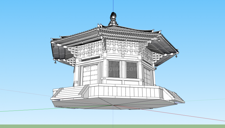 中国式古代房屋建筑su模型-图二