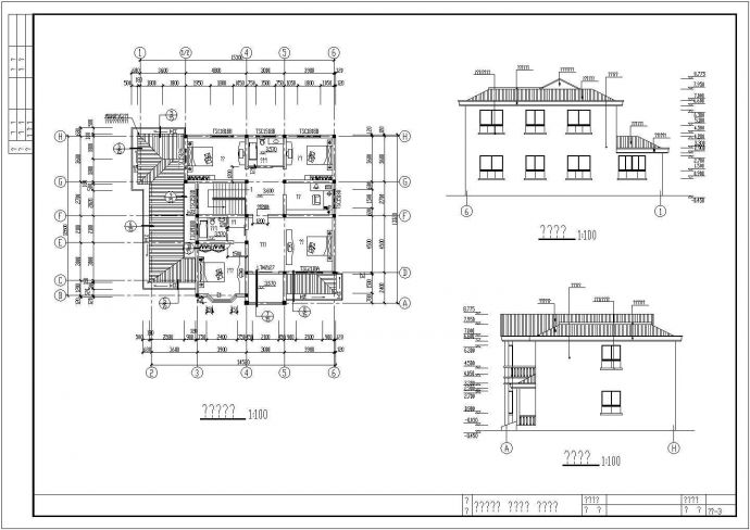 某地新潮二层农村房屋建筑设计施工图_图1