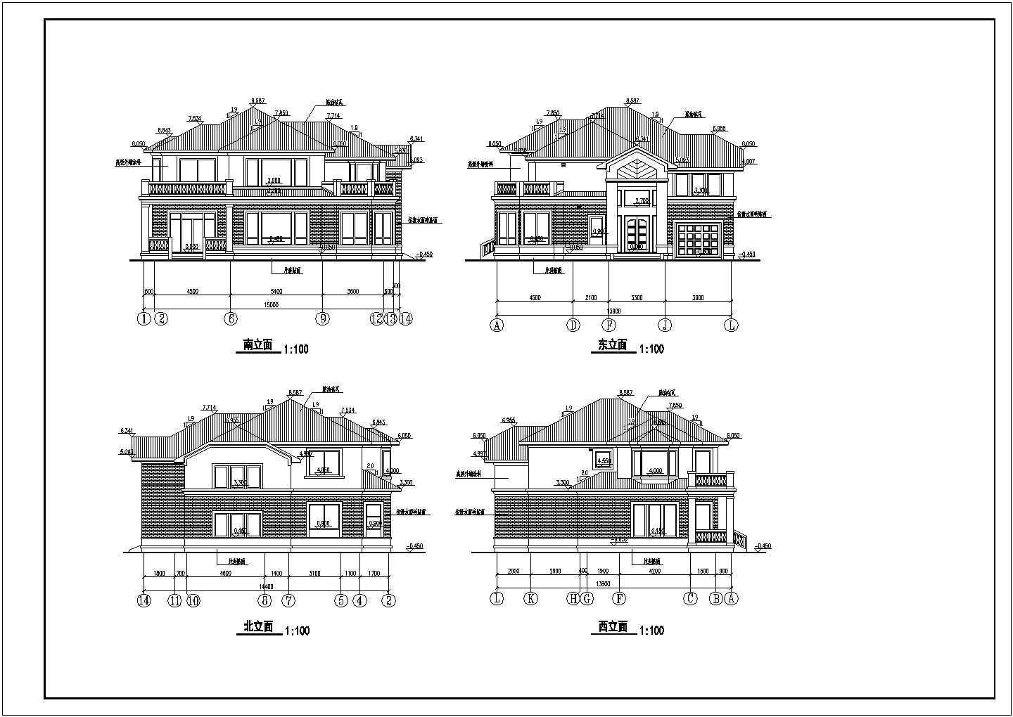 某地新农村两层自建别墅建筑设计图