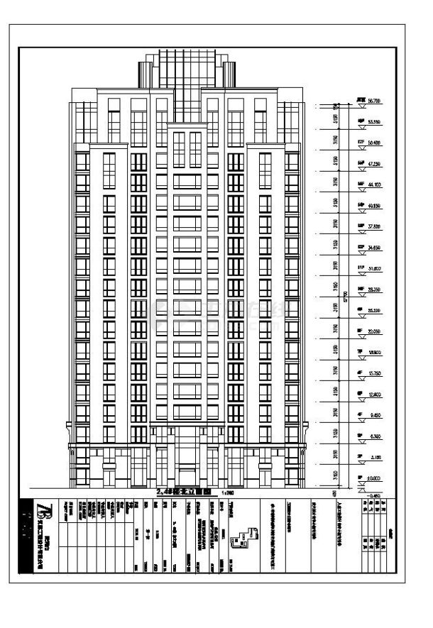 某利石佛营住宅区立面图-图二