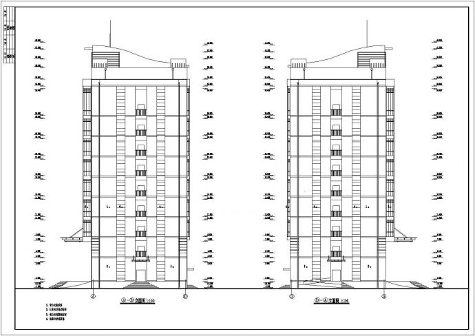 某厂区高层办公楼建筑施工图纸（共15张）_图1