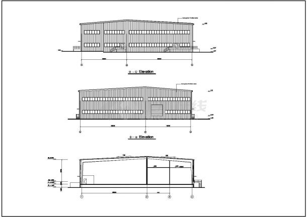 某地区小型公司厂房建筑设计图纸（共13张）-图二
