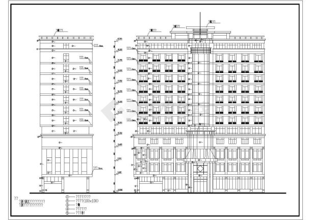 某十三层城市酒店建筑设计图纸（共11张）-图一
