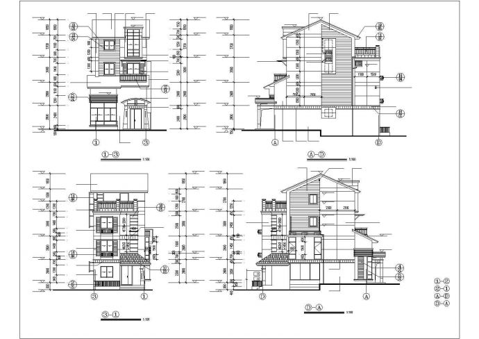 某地三层小型农村房屋建筑设计方案图_图1