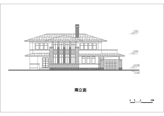 某地两层个人别墅楼建筑设计方案图_图1